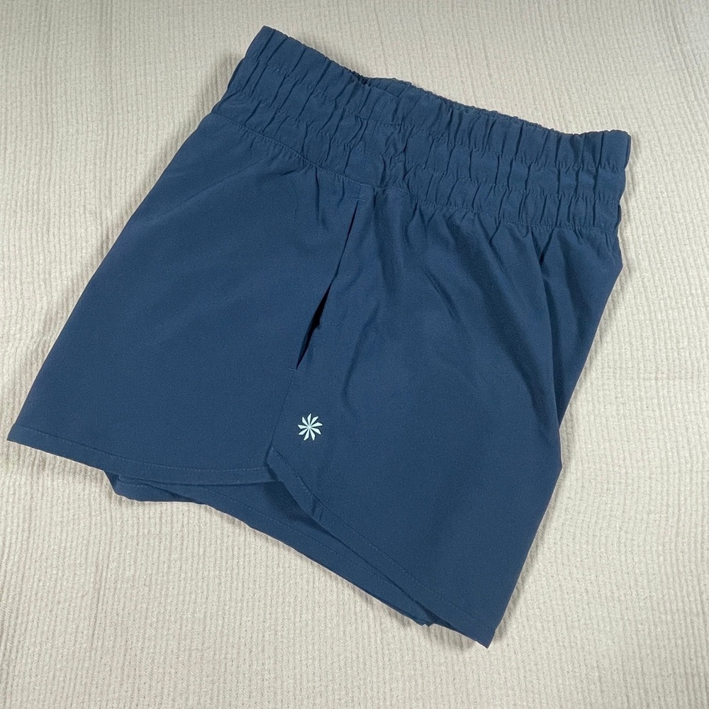 Athleta Girl Run Free 2.5" Short XL 14 Womens XXS Navy Blue NWOT Pockets